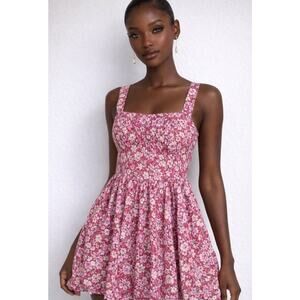 Band of the Free Floral Lightweight Corset Mini Dress, S